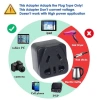 Adapter Đa Năng CE US AU 2pin 3pin - Ổ Cắm Châu Âu Nam Phi Ấn Độ Ý Thụy Sĩ Du Lịch 4