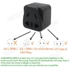 Adapter Đa Năng CE US AU 2pin 3pin - Ổ Cắm Châu Âu Nam Phi Ấn Độ Ý Thụy Sĩ Du Lịch 6