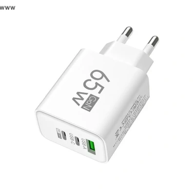 Adapter Power 65W USB-C PD sạc nhanh cho Samsung, Xiaomi, Huawei, Tablet Pad - Du lịch tiện lợi