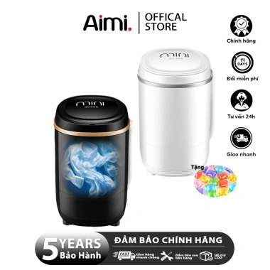 Aimi Máy Giặt Mini 4kg Tự Động Xoáy Cực Mạnh, Đảo Chiều Giặt, Giặt Quần Áo Bé và Trắng - Giá Ưu Đãi 809.000đ