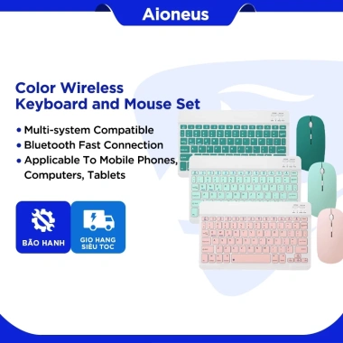 Aioneus Bàn Phím Bluetooth 5.0 Siêu Mỏng, Sạc Lại cho iPad & Điện Thoại - 85k
