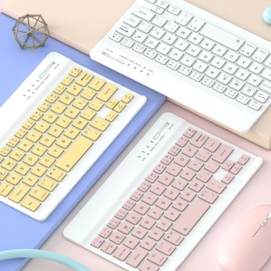 Aioneus Bàn Phím Bluetooth 5.0 Siêu Mỏng, Sạc Lại cho iPad & Điện Thoại - 85k 2