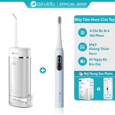 Airuidu CF580 Máy Tăm Nước Di Động Pin 800mAh, Bình Thu Gọn, Giá 199k - Đồ Dùng Du Lịch