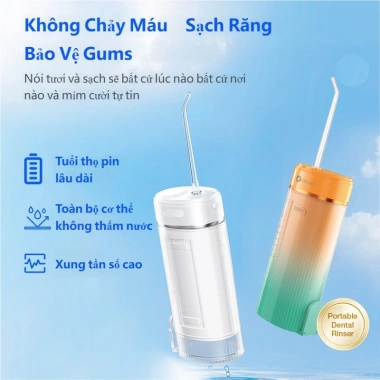 Airuidu CF580 Máy Tăm Nước Di Động Pin 800mAh, Bình Thu Gọn, Giá 199k - Đồ Dùng Du Lịch 3 Airuidu CF580 Máy Tăm Nước Di Động Pin 800mAh, Bình Thu Gọn, Giá 199k - Đồ Dùng Du Lịch 3