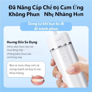 Airuidu CF580 Máy Tăm Nước Di Động Pin 800mAh, Bình Thu Gọn, Giá 199k - Đồ Dùng Du Lịch