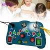 ALIZAR Bảng bận rộn Montessori: Đồ chơi cảm giác, nút công tắc, ổ cắm LED, bảng tương tác du lịch, giá 221.870₫