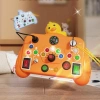 ALIZAR Bảng bận rộn Montessori: Đồ chơi cảm giác, nút công tắc, ổ cắm LED, bảng tương tác du lịch, giá 221.870₫ 6