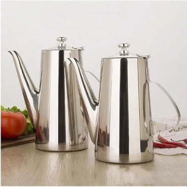 Ấm bình ca inox 304 2 lít dày dặn, sáng bóng, vòi dài cổ ngỗng - Giá ưu đãi 160k