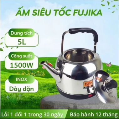 Ấm Siêu Tốc Inox Fujika FJ-SD50 Đun Nước Nhanh Tự Ngắt Khi Sôi Tiết Kiệm Đèn Giá 229.000₫ Ấm Siêu Tốc Inox Fujika FJ-SD50 Đun Nước Nhanh Tự Ngắt Khi Sôi Tiết Kiệm Đèn Giá 229.000₫