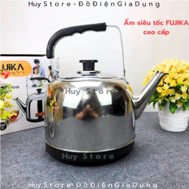 Ấm Siêu Tốc Inox Fujika FJ-SD50 Đun Nước Nhanh Tự Ngắt Khi Sôi Tiết Kiệm Đèn Giá 229.000₫
