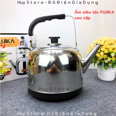 Ấm Siêu Tốc Inox Fujika FJ-SD50 Đun Nước Nhanh Tự Ngắt Khi Sôi Tiết Kiệm Đèn Giá 229.000₫