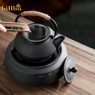Ấm trà gang đúc Tetsubin 0.9L giữ nhiệt lâu cao cấp - Pha trà, đun nước Billba Glamping 5