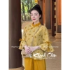 Ảnh Thật Set Áo Nhung Hoa Nhí Kết Nơ - Mặc Tết, Đi Chùa, Quần Lụa Suông Freeship 289k 10