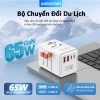 ANRMESUN 65W Bộ chuyển đổi điện toàn cầu 2USB 2Type-C Sạc nhanh 20W, bảo vệ quá tải, chịu nhiệt, nhẹ gọn 2