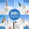 ANRMESUN 65W Bộ chuyển đổi điện toàn cầu 2USB 2Type-C Sạc nhanh 20W, bảo vệ quá tải, chịu nhiệt, nhẹ gọn 6