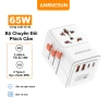 ANRMESUN 65W Bộ chuyển đổi điện toàn cầu 2USB 2Type-C Sạc nhanh 20W, bảo vệ quá tải, chịu nhiệt, nhẹ gọn 10