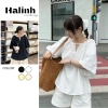 Áo Babydoll Tay Ngắn Nữ Bồng Cổ Tròn Màu Basic Halinh M277 – Giá 145k (174k)