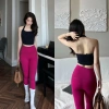Áo Bra Thể Thao Gym Yoga Pilates Thun Yếm Xếp Nếp Eo Hở Lưng LuLu Mềm Mát 280k 6