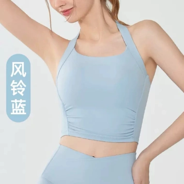 Áo Bra Thể Thao Gym Yoga Pilates Thun Yếm Xếp Nếp Eo Hở Lưng LuLu Mềm Mát 280k 10