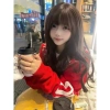 Áo Cardigan Dài Tay Thêu Chữ Đỏ Phong Cách Đường Phố 2.025 Giá 400.680 VND 4