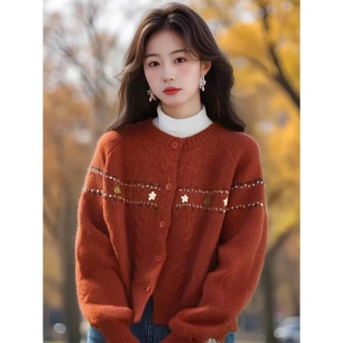 Áo cardigan đỏ Yummy dáng ngắn thời trang Noel và Tết - Giá chỉ 179.000₫