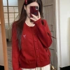 Áo cardigan len hai lớp nữ thu đông, khoá nơ cao cấp, giảm giá 49.500đ QC TD123 3