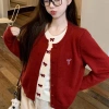 Áo cardigan len hai lớp nữ thu đông, khoá nơ cao cấp, giảm giá 49.500đ QC TD123 9