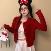 Áo cardigan nữ cotton mềm mại co giãn b03, thun mỏng cài cúc nơ xinh xắn – Giảm còn 115k 3