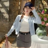 Áo cardigan nữ cotton mềm mại co giãn b03, thun mỏng cài cúc nơ xinh xắn – Giảm còn 115k 7