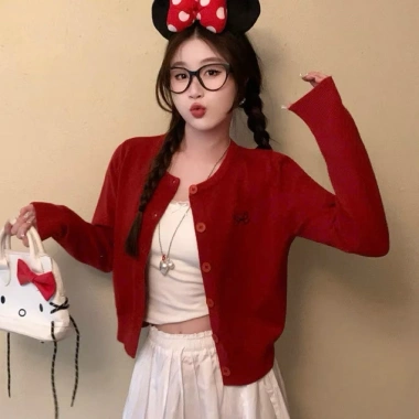 Áo cardigan nữ cotton mềm mại co giãn b03, thun mỏng cài cúc nơ xinh xắn – Giảm còn 115k 10