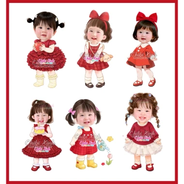 Áo chibi bé gái thiết kế miễn phí, duyệt mẫu trước khi in, chỉ 45.000đ