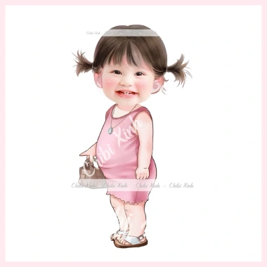 Áo chibi bé gái thiết kế miễn phí, duyệt mẫu trước khi in, chỉ 45.000đ