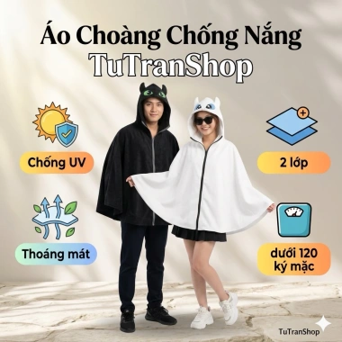 Áo choàng chống nắng tạo hình dễ thương Freesize nhung mịn cho người lớn - Giá chỉ 250k Áo choàng chống nắng tạo hình dễ thương Freesize nhung mịn cho người lớn - Giá chỉ 250k