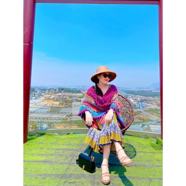 Áo choàng len thổ cẩm nữ mùa thu đông phong cách boho dân tộc cổ điển - 176.700₫