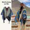 Áo choàng len thổ cẩm nữ mùa thu đông phong cách boho dân tộc cổ điển - 176.700₫ 10
