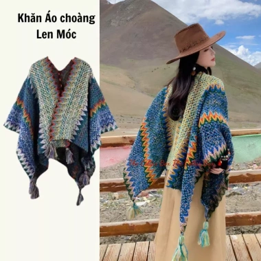Áo choàng len thổ cẩm nữ mùa thu đông phong cách boho dân tộc cổ điển - 176.700₫ 10 Áo choàng len thổ cẩm nữ mùa thu đông phong cách boho dân tộc cổ điển - 176.700₫ 10