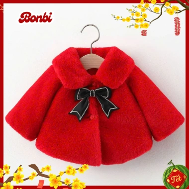 Áo choàng lông 2 lớp BONBI cho bé gái - Lông dày mềm, sang chảnh, siêu xinh, giá 149k 2