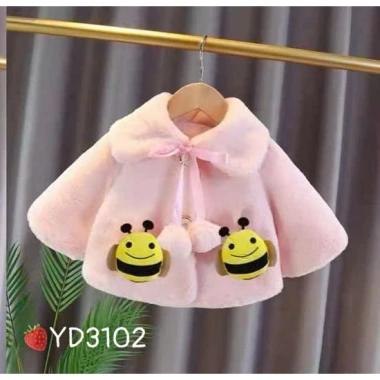 Áo choàng lông 2 lớp BONBI cho bé gái - Lông dày mềm, sang chảnh, siêu xinh, giá 149k 5