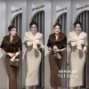 Áo choàng lông cổ lông tết nơ hàng QC - Giá ưu đãi 379.000đ, sang trọng mùa thu
