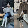 Áo Choàng Lông Nữ Dáng Croptop - Áo Khoác Lông Nữ 299k Giá Giảm, ấm Thời Trang