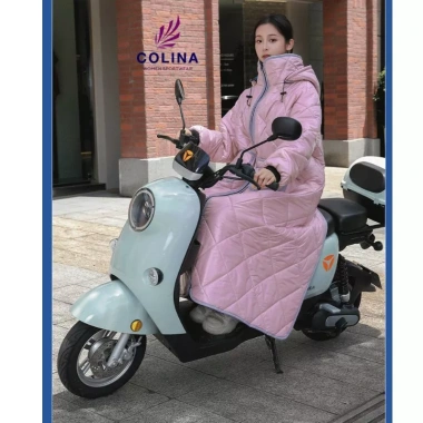 Áo choàng lót nỉ COLINA KP160 chống gió, giữ nhiệt, măng tô, chống nước xe máy - 399.000₫