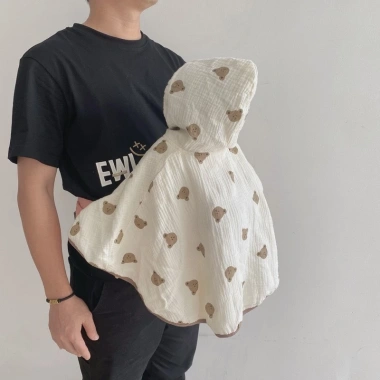 Áo Choàng SKULD Chống Nắng Gió Vải Mềm Mại Kính Bụi Cúc Bấm Bé 0-3 95.000đ