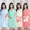 Áo choàng tắm nữ Coral Velvet thấm hút nhanh, khô, khăn buộc dây mềm mại 63.000₫