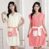 Áo choàng tắm nữ Coral Velvet thấm hút nhanh, khô, khăn buộc dây mềm mại 63.000₫ 2