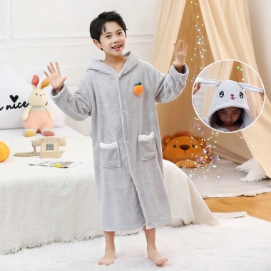 Áo Choàng Tắm Trẻ Em Cao Cấp Mũ Trùm Đầu Đáng Yêu - Giá 265.000 VND Giảm Giá Sốc