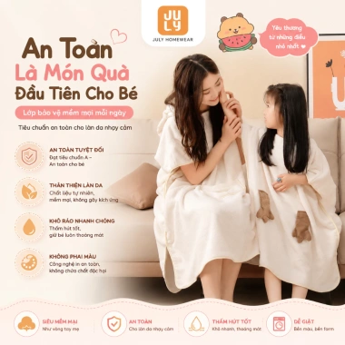 Áo choàng tắm trùm đầu Capybara chất liệu san hô, thấm nước nhanh cho người lớn và trẻ em – Giá 209.000đ