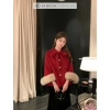 Áo choàng tay lông Tiểu Thư La Rosa T312 màu hồng đỏ kem cổ nơ siêu xinh, mùa đông Noel Tết - Giá 1.15tr 8