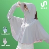 Áo chống nắng 2 trong 1 có mũ rộng vành - Vải lụa lạnh UNIDO A01, chống UV, siêu mát, giá chỉ 139k