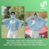 Áo chống nắng 2 trong 1 có mũ rộng vành - Vải lụa lạnh UNIDO A01, chống UV, siêu mát, giá chỉ 139k 3