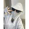 Áo chống nắng cánh dơi nữ cotton cao cấp, mũ vành rộng, khóa kéo, kín mặt UV >98% – Giá 169k 2